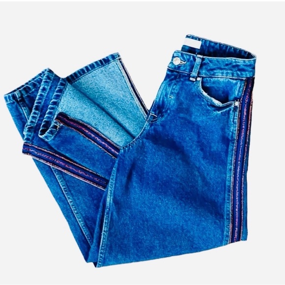 ZARA WIDE LEG DENIM PANTS Size 28 - Picture 3 of 6